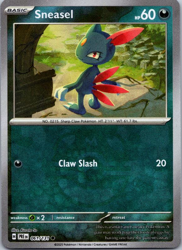 Sneasel (Master Ball Pattern) [061/131] - (Prismatic Evolutions) Holofoil