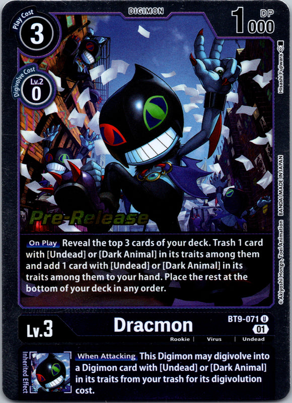 Dracmon [BT9-071] [X Record Pre-Release Cards] Foil