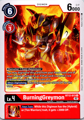 BurningGreymon [BT12-013] [Across Time] Normal