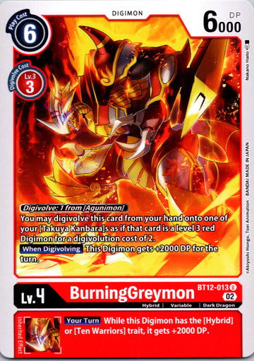 BurningGreymon [BT12-013] [Across Time] Normal