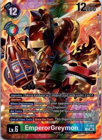EmperorGreymon (BT-21: Illustration Celebration Pack) [P-185 P] [World Convergence] Foil