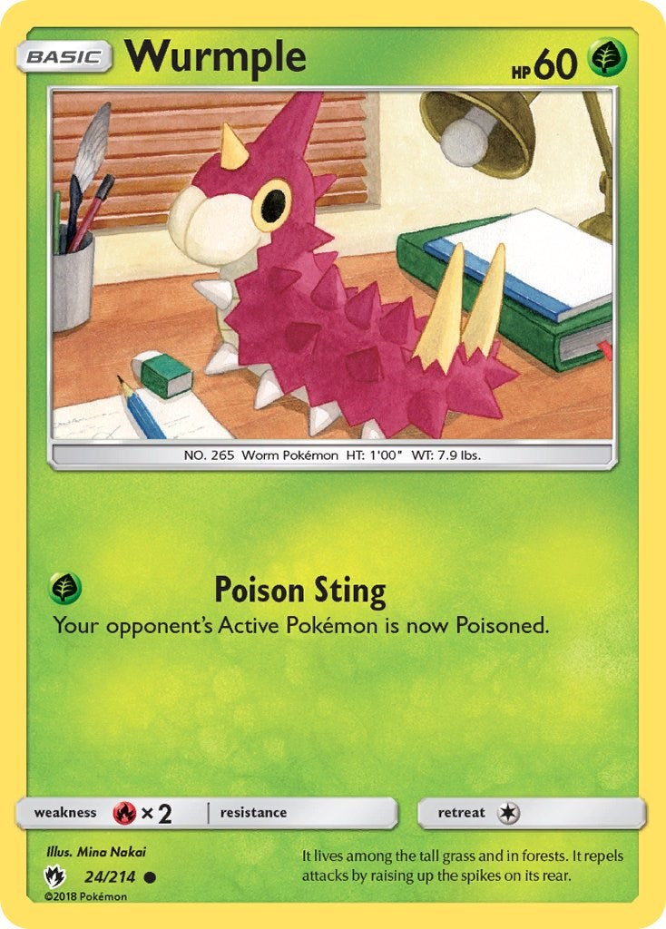 Wurmple (24) [24/214] [SM - Lost Thunder] Reverse Holofoil