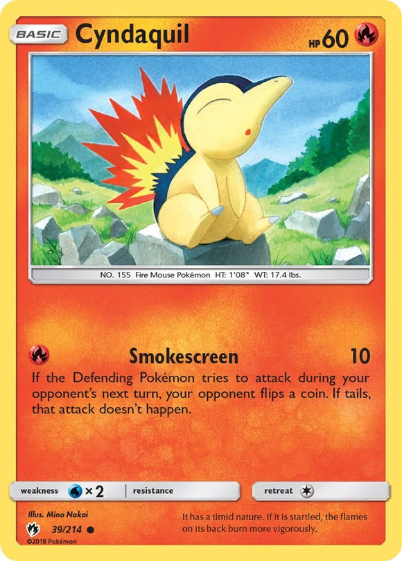 Cyndaquil (39) [39/214] [SM - Lost Thunder] Reverse Holofoil