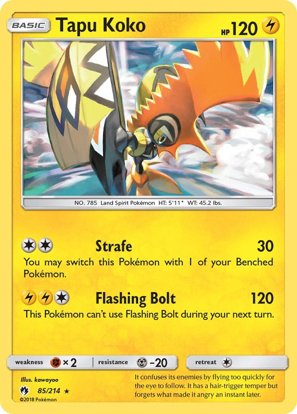 Tapu Koko [85/214] [SM - Lost Thunder] Reverse Holofoil