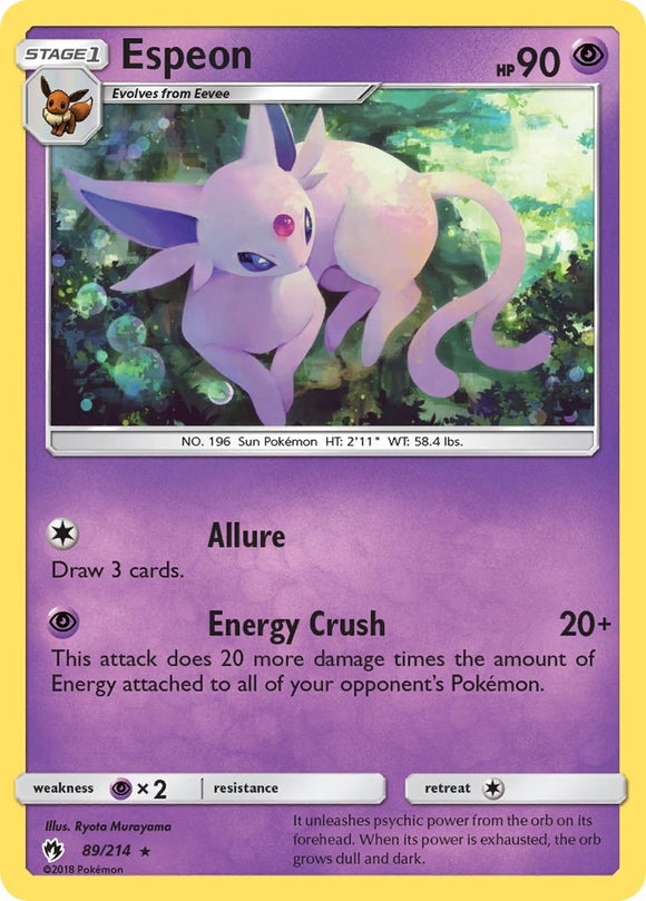 Espeon [89/214] [SM - Lost Thunder] Reverse Holofoil