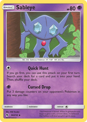 Sableye [96/214] [SM - Lost Thunder] Reverse Holofoil
