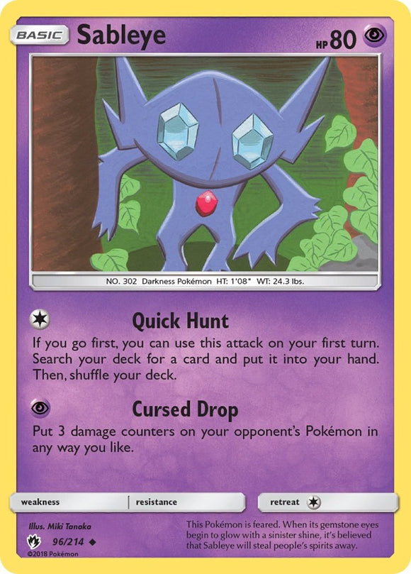 Sableye [96/214] [SM - Lost Thunder] Reverse Holofoil