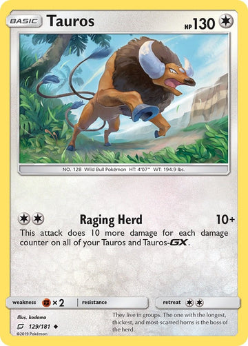 Tauros [129/181] [SM - Team Up] Reverse Holofoil