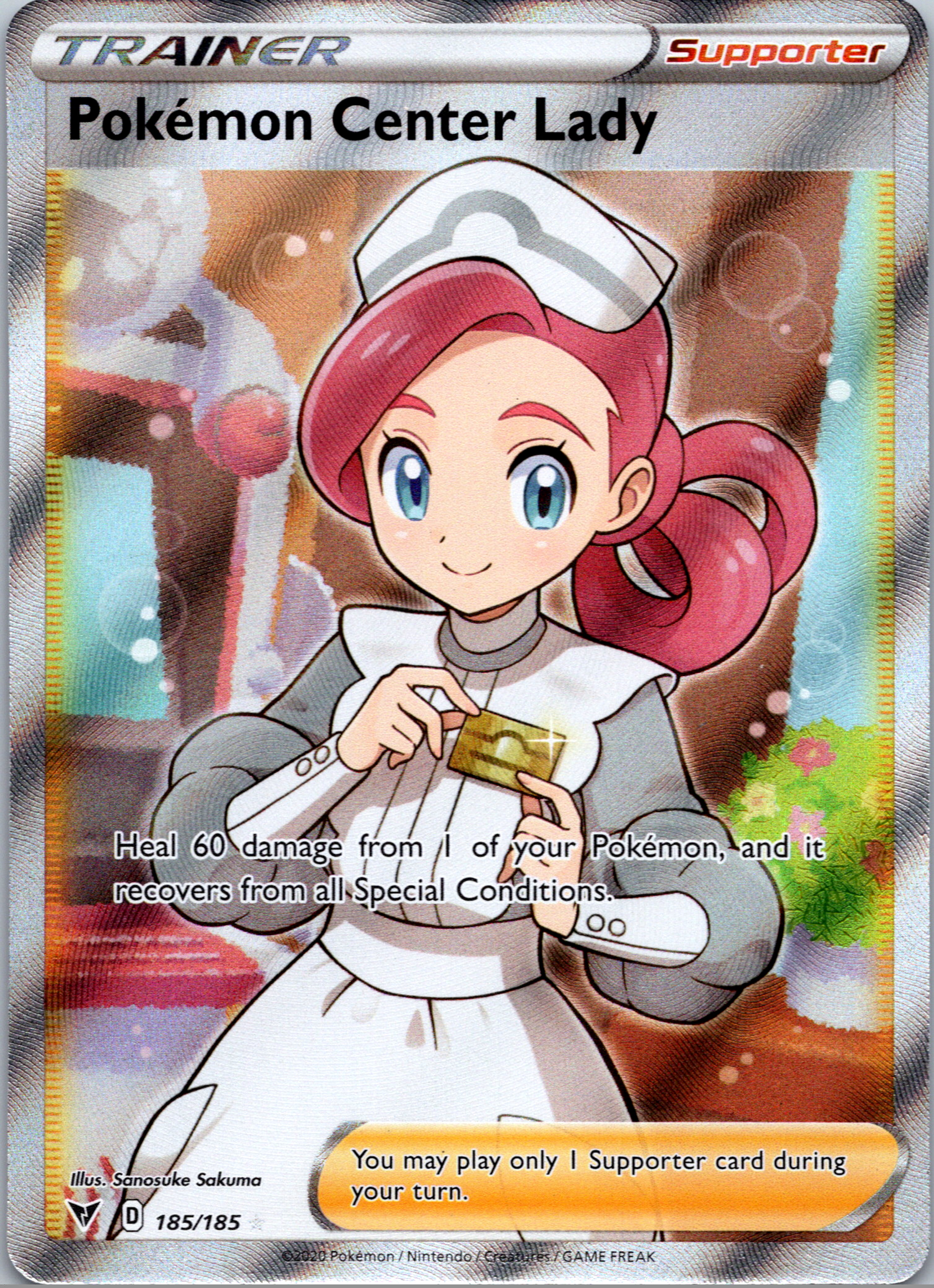 Pokemon Center Lady (Full Art)  [185/185] [SWSH04: Vivid Voltage]