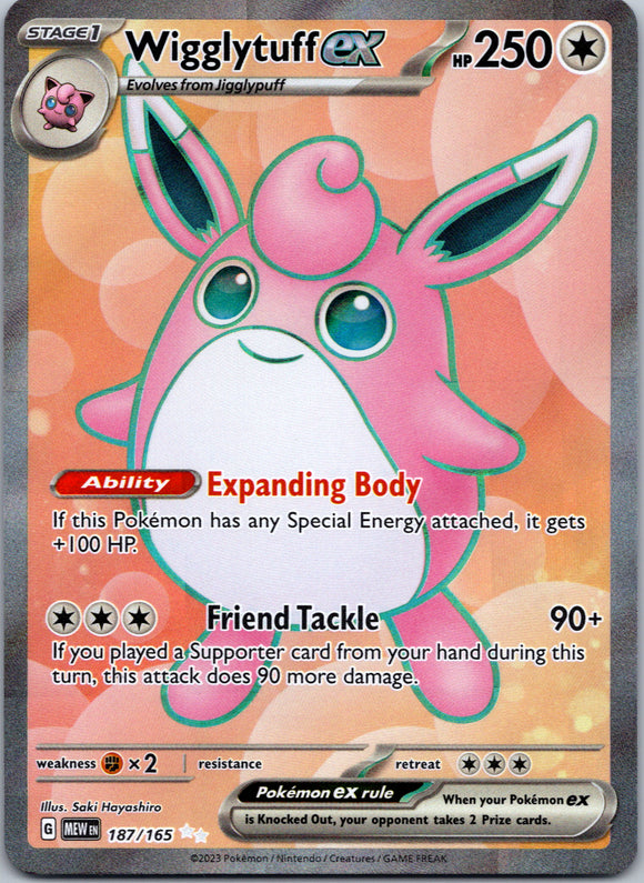 Wigglytuff ex (187/165) [Scarlet & Violet:  151] Holofoil