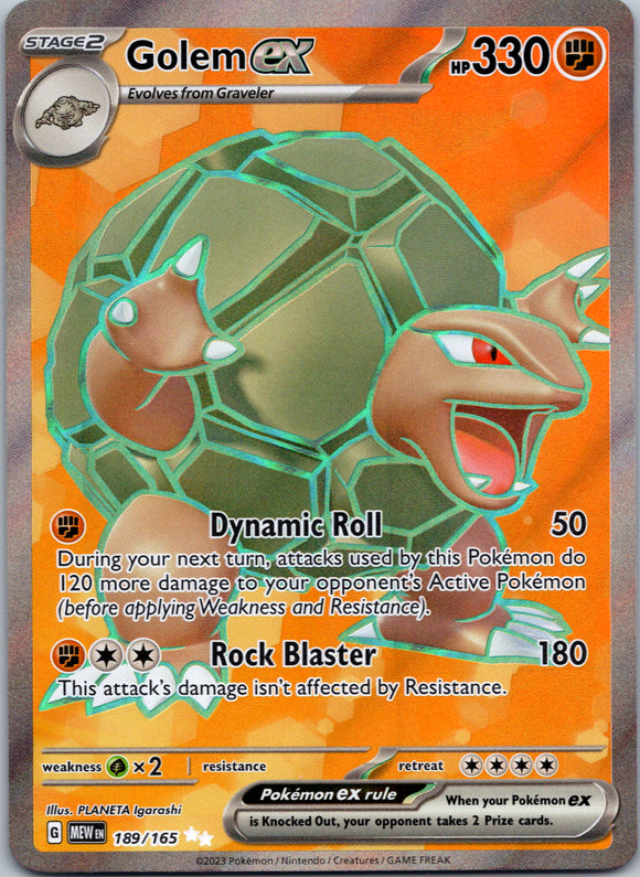 Golem ex (189/165) [Scarlet & Violet:  151] Holofoil