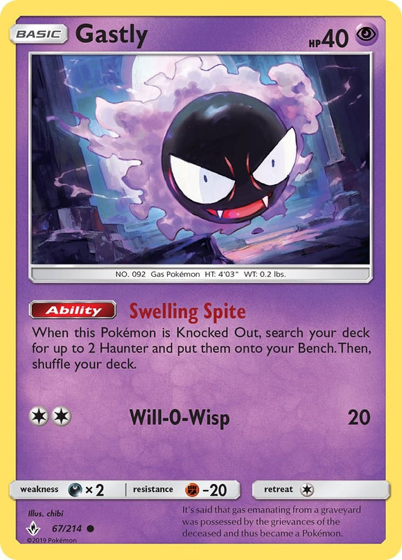 Gastly [67/214] [Unbroken Bonds] Reverse Holofoil