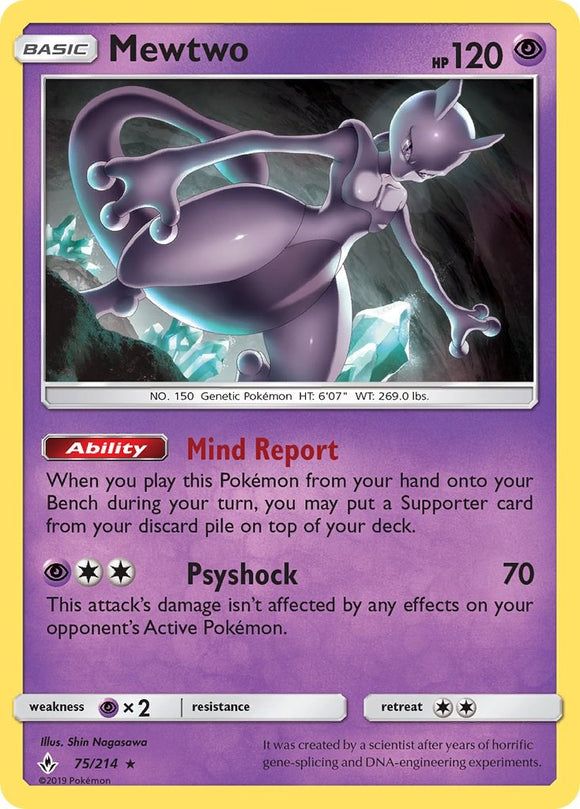 Mewtwo [75/214] [Unbroken Bonds] Reverse Holofoil