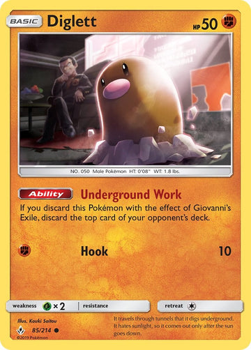 Diglett [85/214] [Unbroken Bonds] Reverse Holofoil