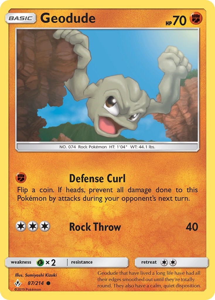 Geodude [87/214] [Unbroken Bonds] Reverse Holofoil