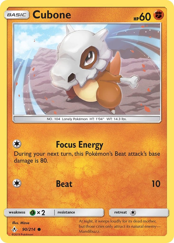 Cubone (090/214) [Sun & Moon: Unbroken Bonds]