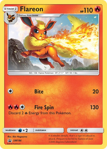 Flareon - SM186 (Let's Play, Eevee!) [SM186] [SM Promos]