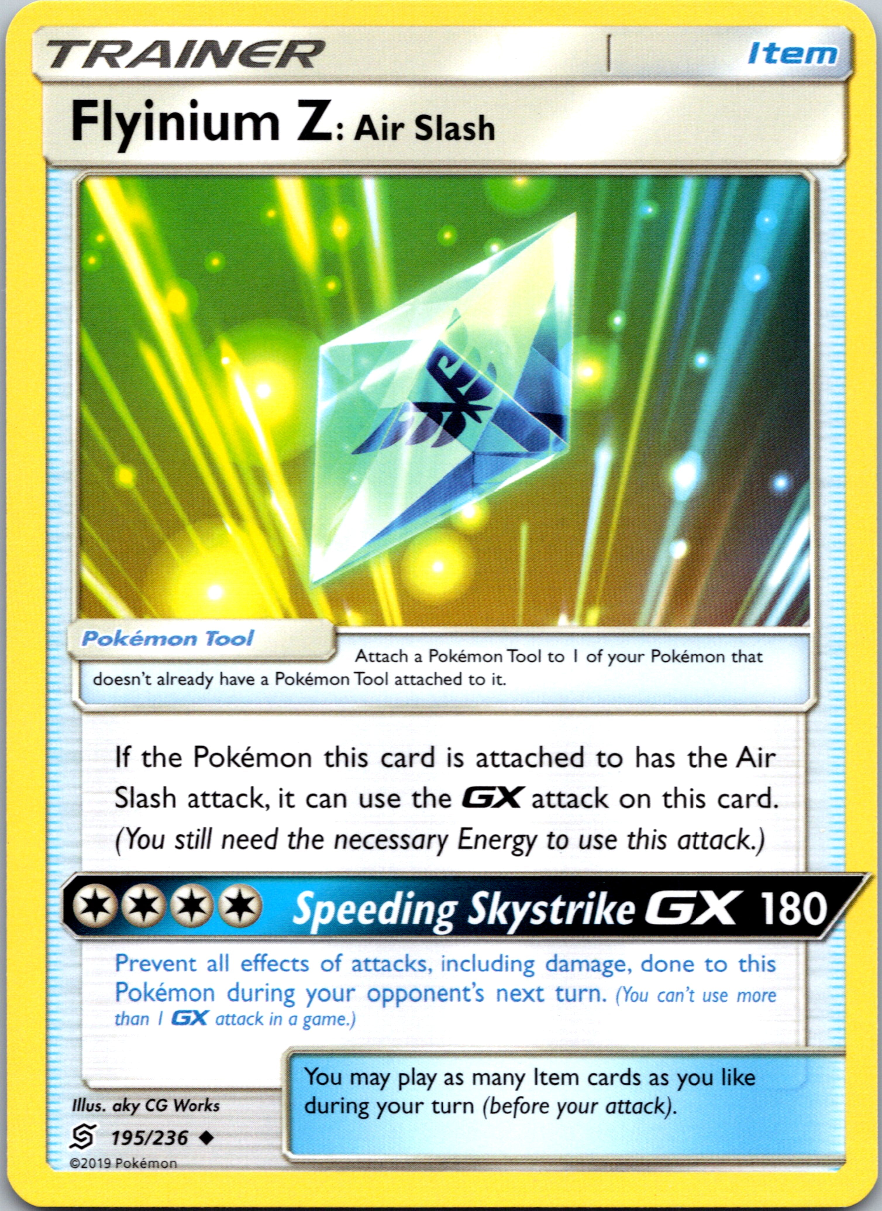 Flyinium Z: Air Slash (195/236) [Sun & Moon: Unified Minds]