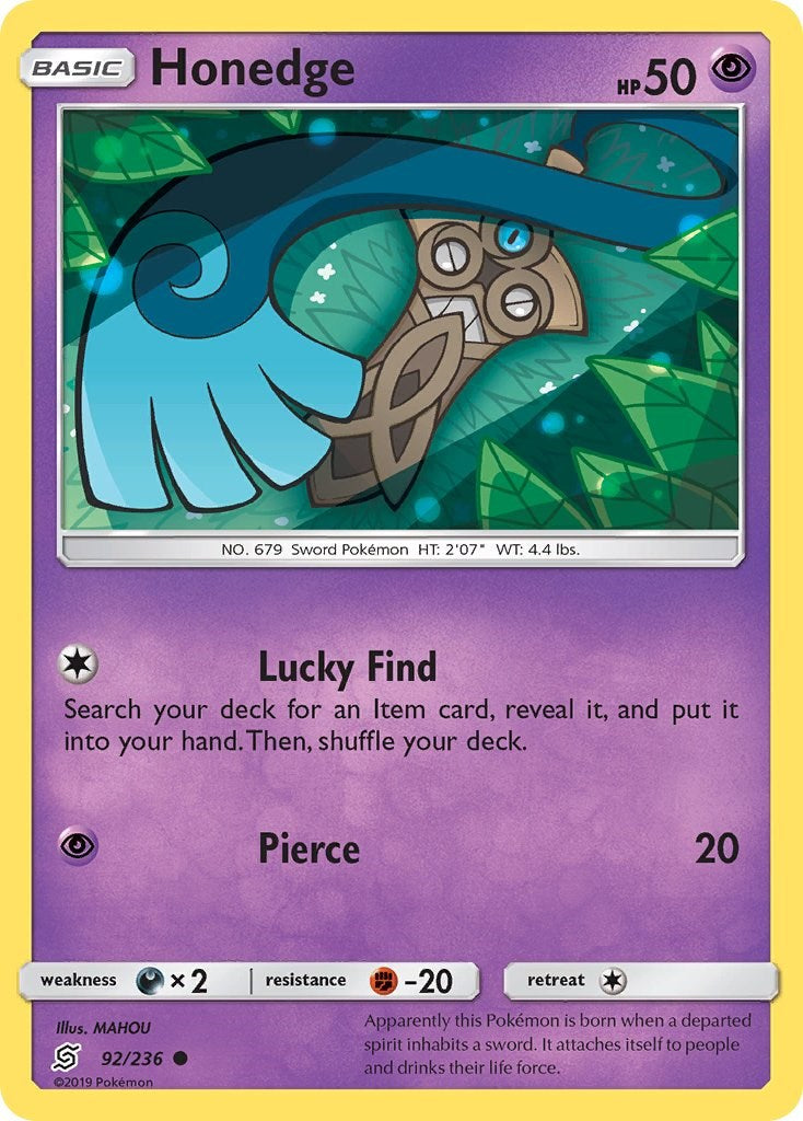 Honedge [92/236] [Unified Minds] Reverse Holofoil