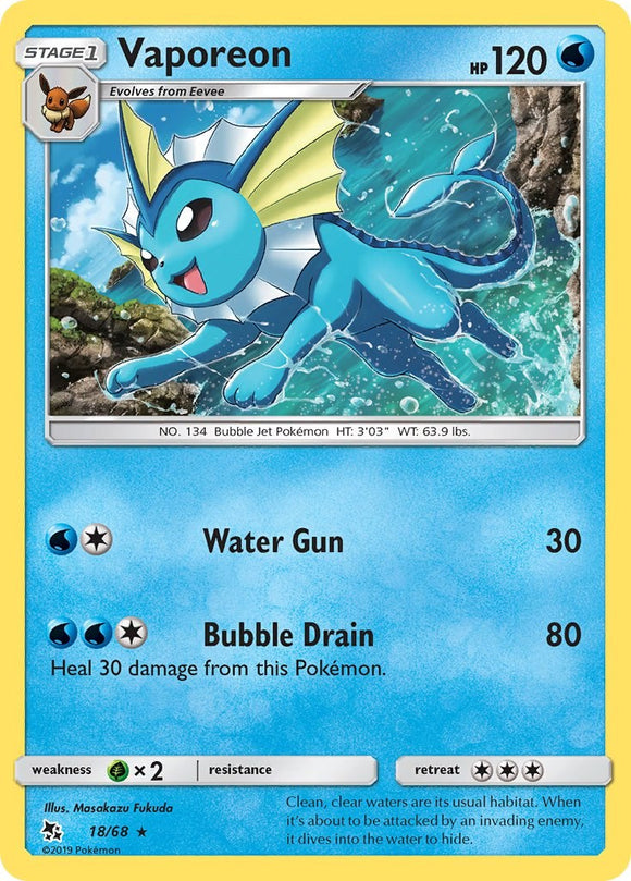 Vaporeon (18/68) [Hidden Fates]