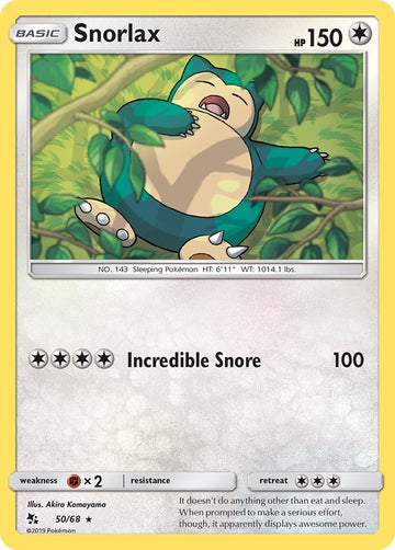 Snorlax [50/68] [Hidden Fates] Reverse Holofoil