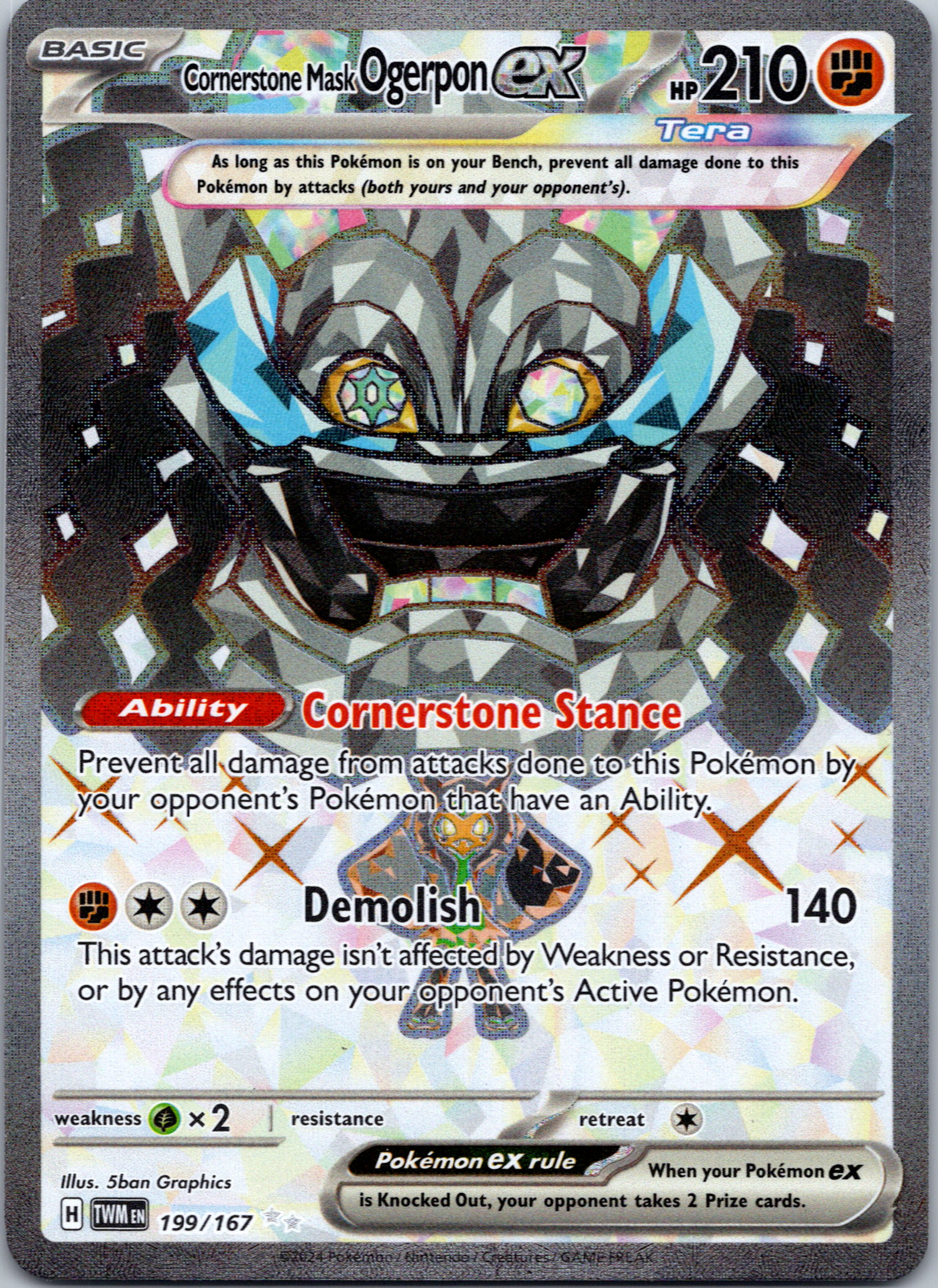 Cornerstone Mask Ogerpon ex [199/167] - (Twilight Masquerade) Holofoil