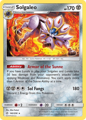Solgaleo [142/236] [Cosmic Eclipse] Reverse Holofoil