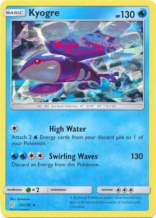 Kyogre (Cracked Ice Holo) [053/236] [Cosmic Eclipse] Holofoil