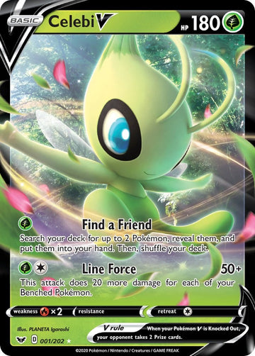 Celebi V (001/202) [SWSH01: Sword & Shield Base Set]