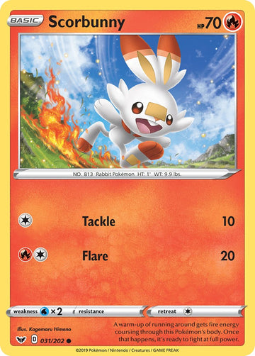 Scorbunny (031/202) [SWSH01: Sword & Shield Base Set]