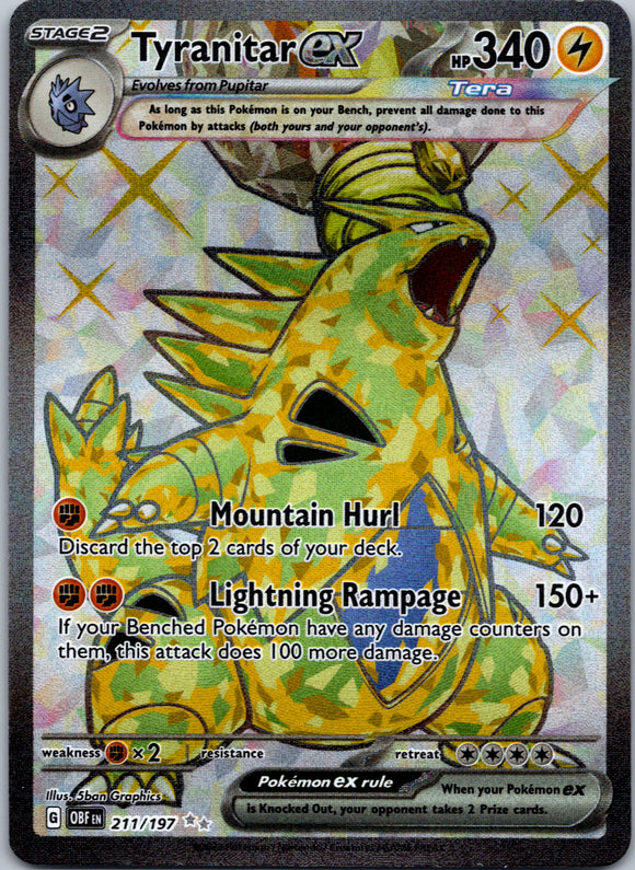 Tyranitar ex (211/197) [Scarlet & Violet: Obsidian Flames]