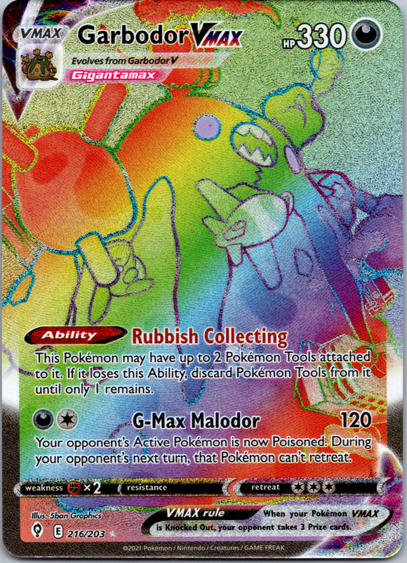 Garbodor VMAX (216/203) [Sword & Shield: Evolving Skies]