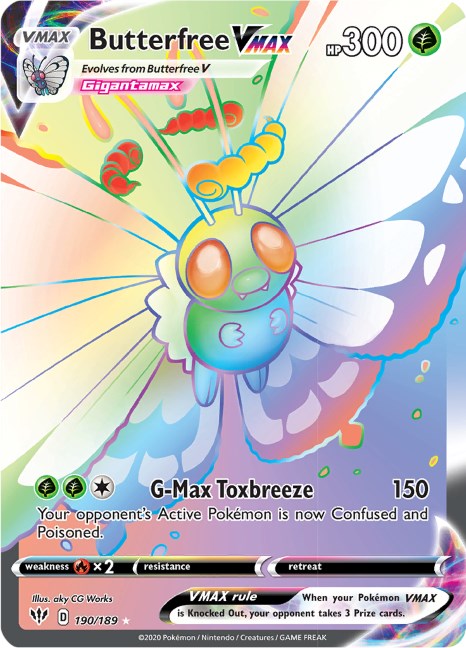 Butterfree VMAX (Secret) (190/189) [SWSH03: Darkness Ablaze]