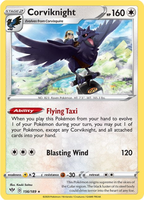 Corviknight [156/189] [Darkness Ablaze] Reverse Holofoil