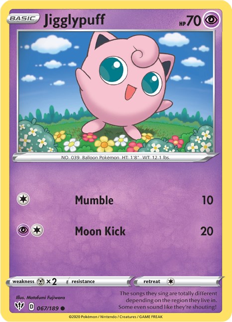 Jigglypuff [067/189] [Darkness Ablaze] Reverse Holofoil