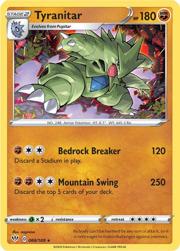 Tyranitar (088/189) [SWSH03: Darkness Ablaze]