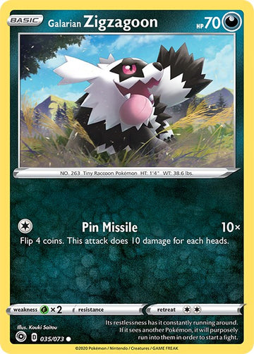 Galarian Zigzagoon [035/073] [Champion's Path] Reverse Holofoil
