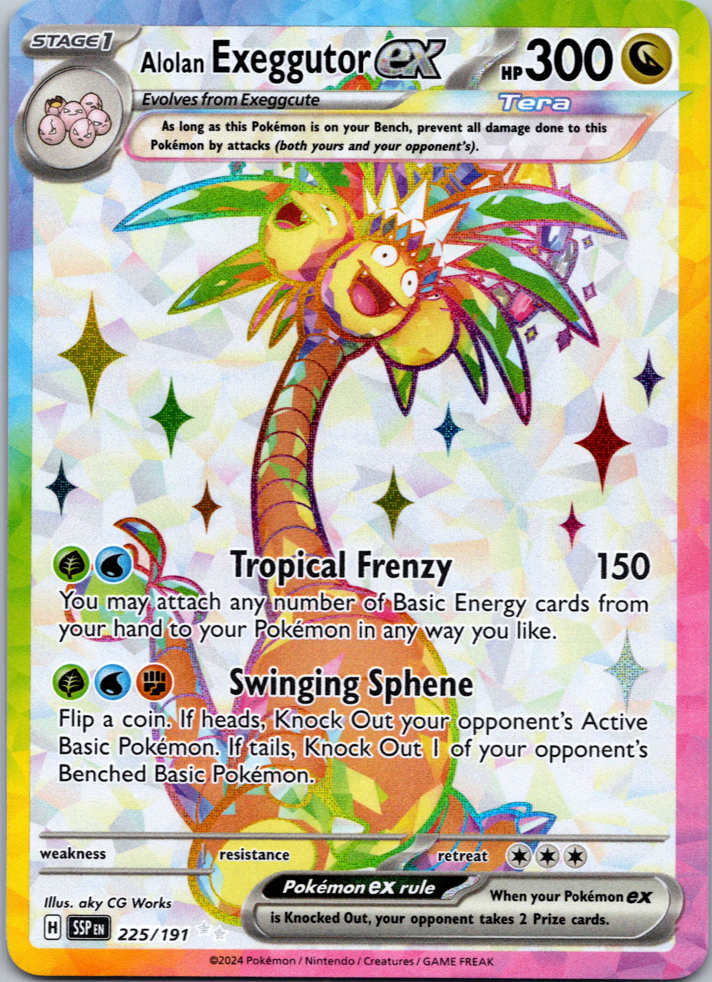 Alolan Exeggutor ex [225/191] - (Surging Sparks) Holofoil