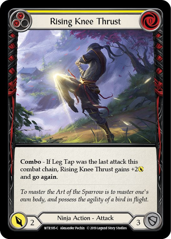 Rising Knee Thrust (Yellow) [WTR105] [Welcome to Rathe] Unlimited Edition Rainbow Foil