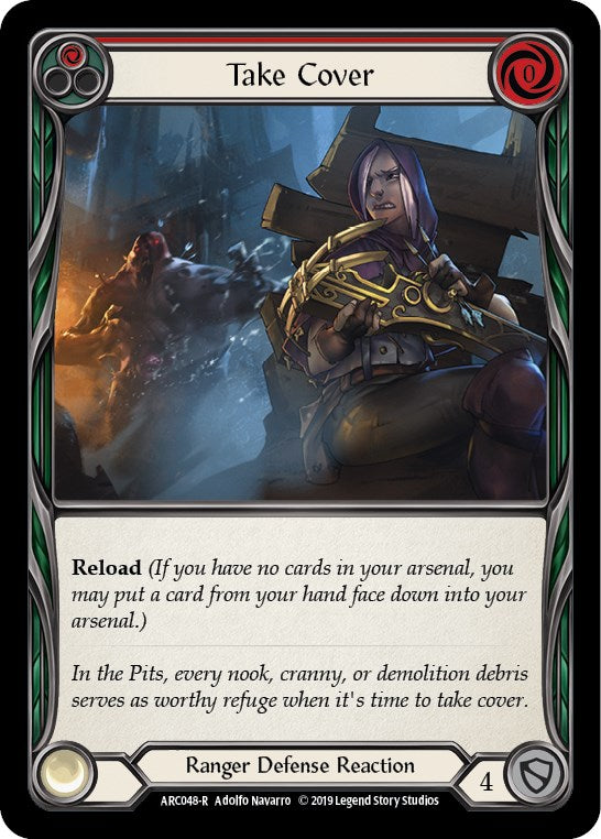 Take Cover (Red) [ARC048] Unlimited Rainbow Foil