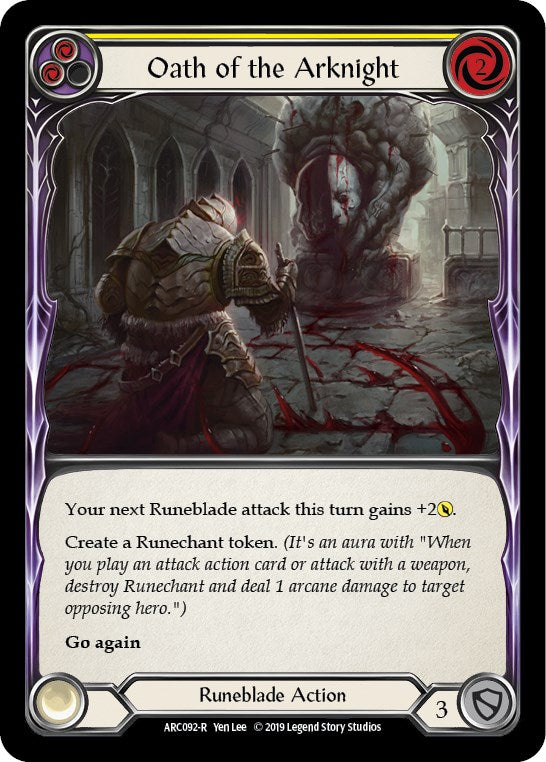 Oath of the Arknight (Yellow) [ARC092] Unlimited Normal