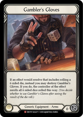 Gambler's Gloves (Rainbow Foil) [CRU179-RF] Unlimited Rainbow Foil