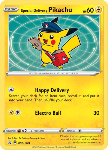 Special Delivery Pikachu [SWSH074] [Sword & Shield Promo Cards] Holofoil