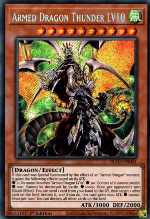 Armed Dragon Thunder LV10 [BLVO-EN001] Secret Rare