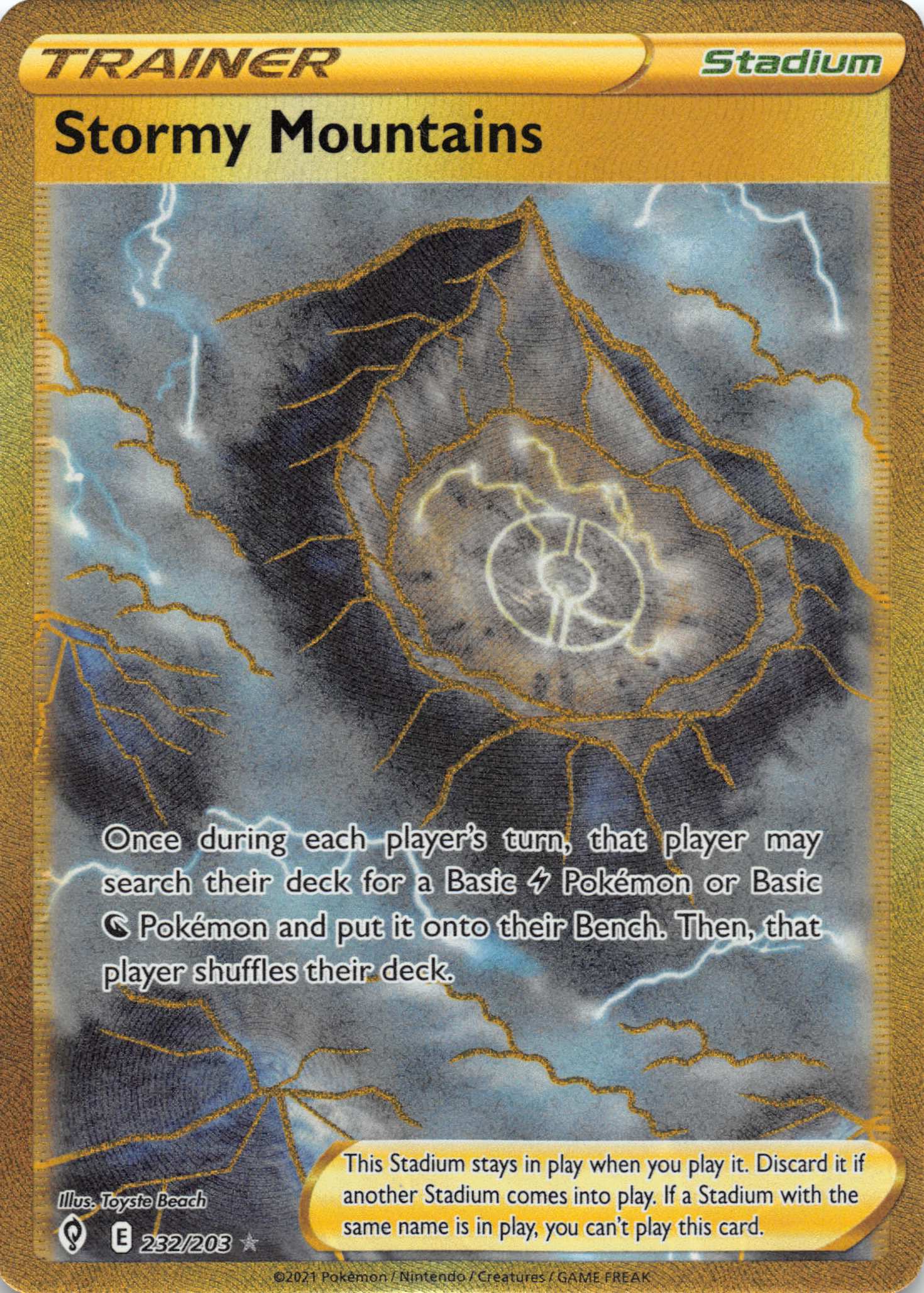 Stormy Mountains (232/203) [Sword & Shield: Evolving Skies]