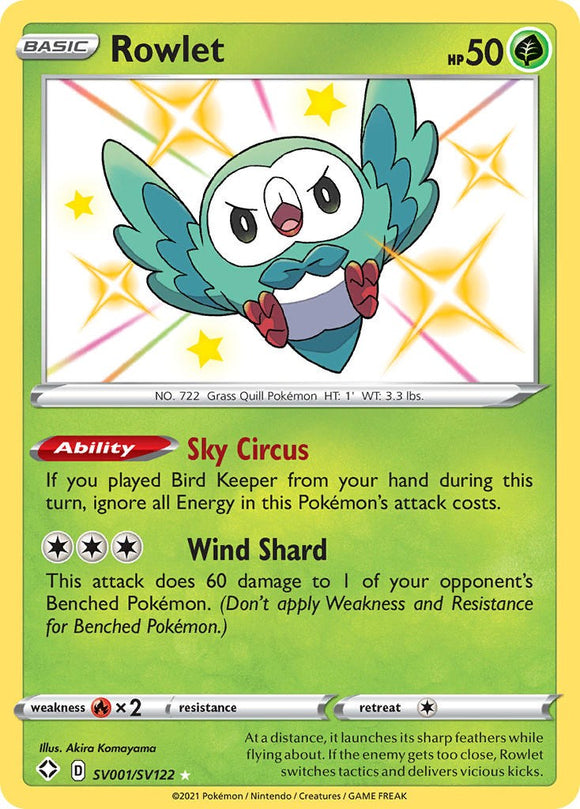 Rowlet [SV001/SV122] [Shining Fates: Shiny Vault] Holofoil