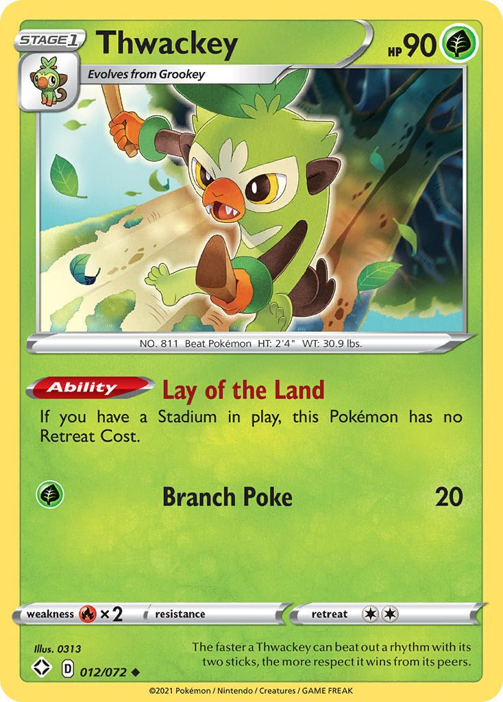Thwackey [012/072] [Shining Fates] Reverse Holofoil
