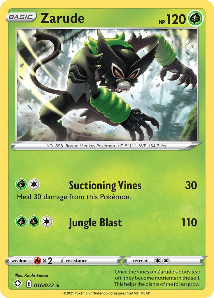 Zarude [016/072] [Shining Fates] Reverse Holofoil