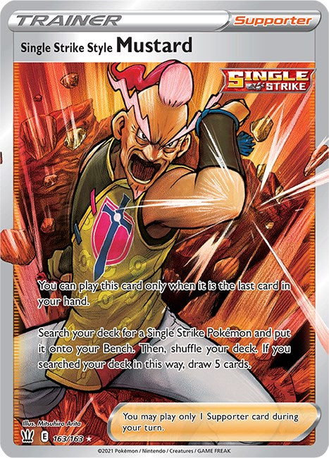Single Strike Style Mustard (Full Art) [163/163] [SWSH05: Battle Styles]