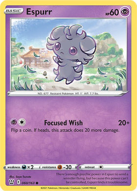Espurr [060/163] [Battle Styles] Reverse Holofoil